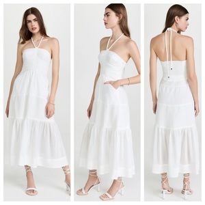 A.L.C. Adelle Halter Maxi Dress, NWT, size 4, Ivory